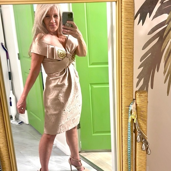 Marchesa Notte,Soft Rose Brocade Stunner,Excellent Condition,Size 8 - Picture 15 of 15